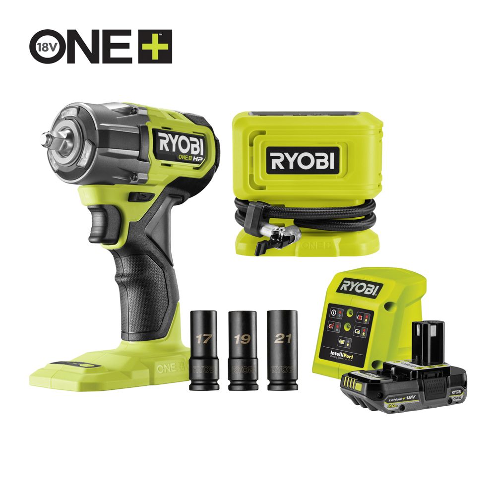 Ryobi ONE+ batteridriven däckbytessats R18IW3PI3S (2.0 Ah)