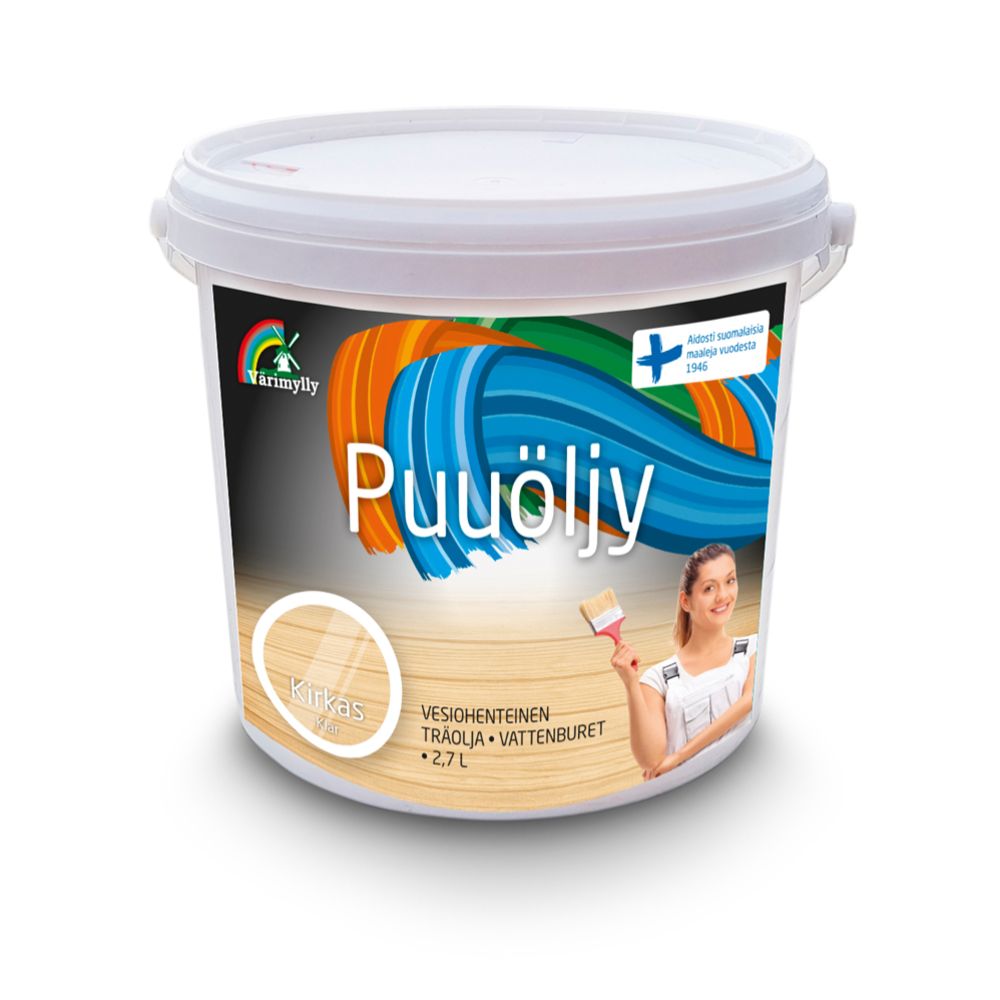 Värimylly puuöljy kirkas 2,7 l