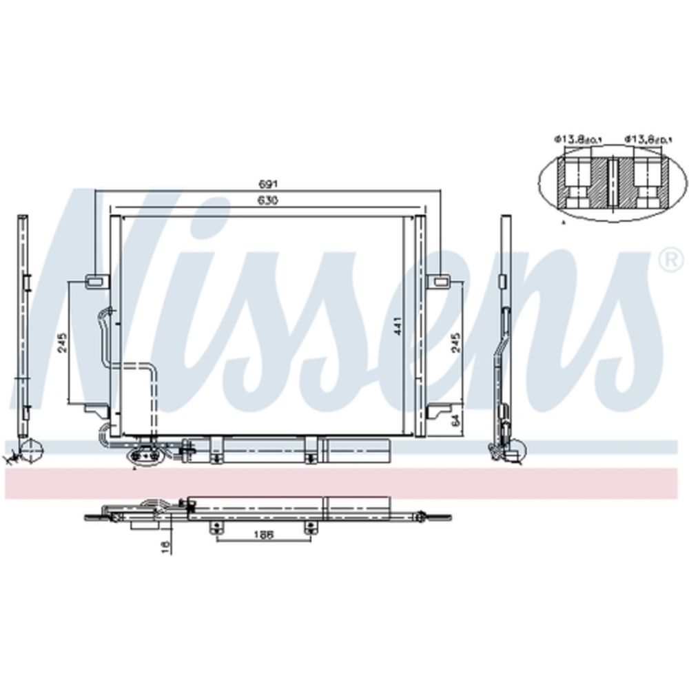 Ilmastointilaitteen lauhdutin 30-00169