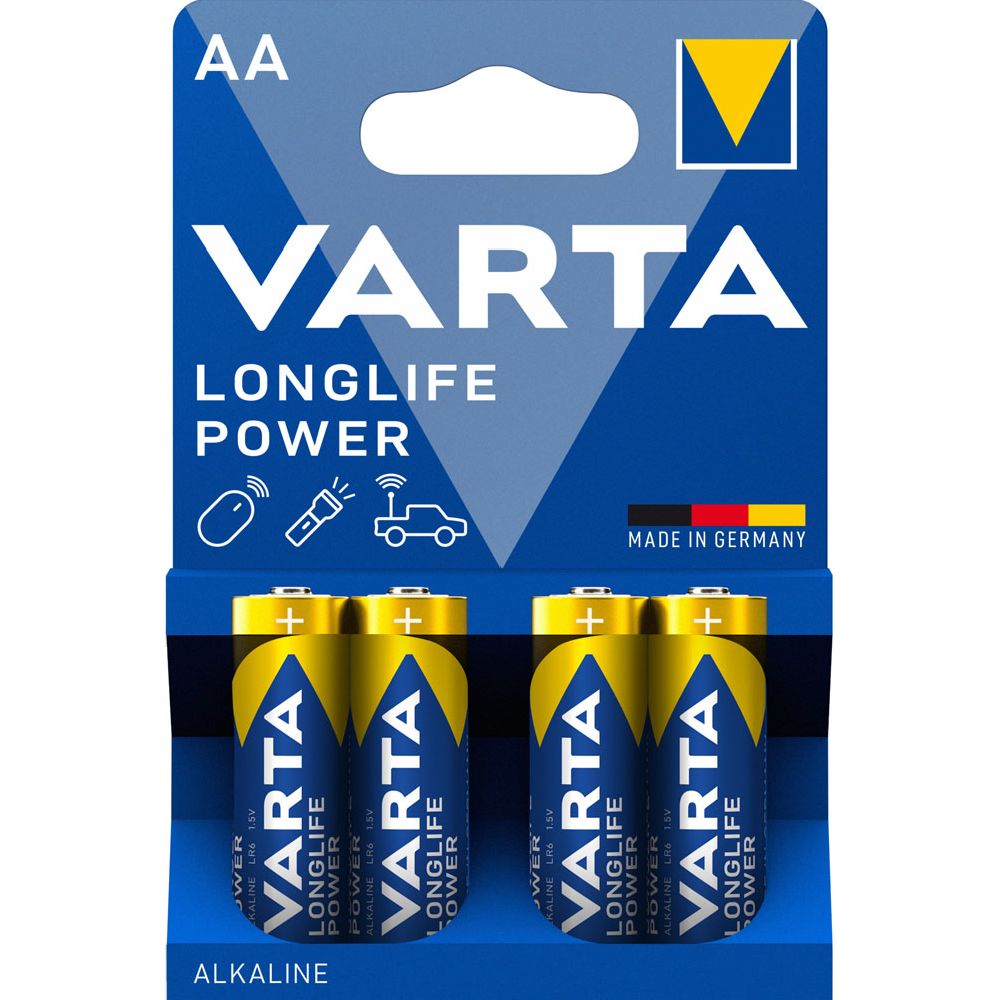 VARTA Longlife Power AA-batteri, 4 st.