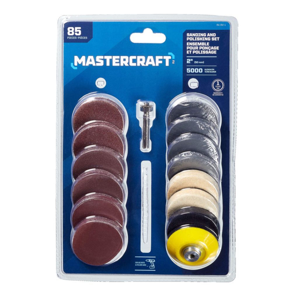 Mastercraft lihvimis- ja poleerimiskomplekt, 85 osa