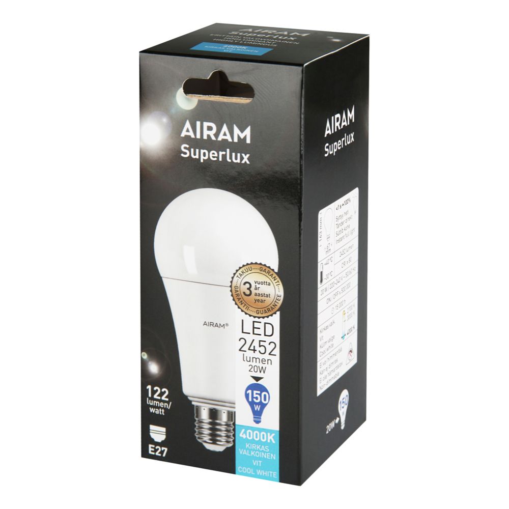 Airam LED pallolamppu E27 17,5 W 4000 K 2452 lm