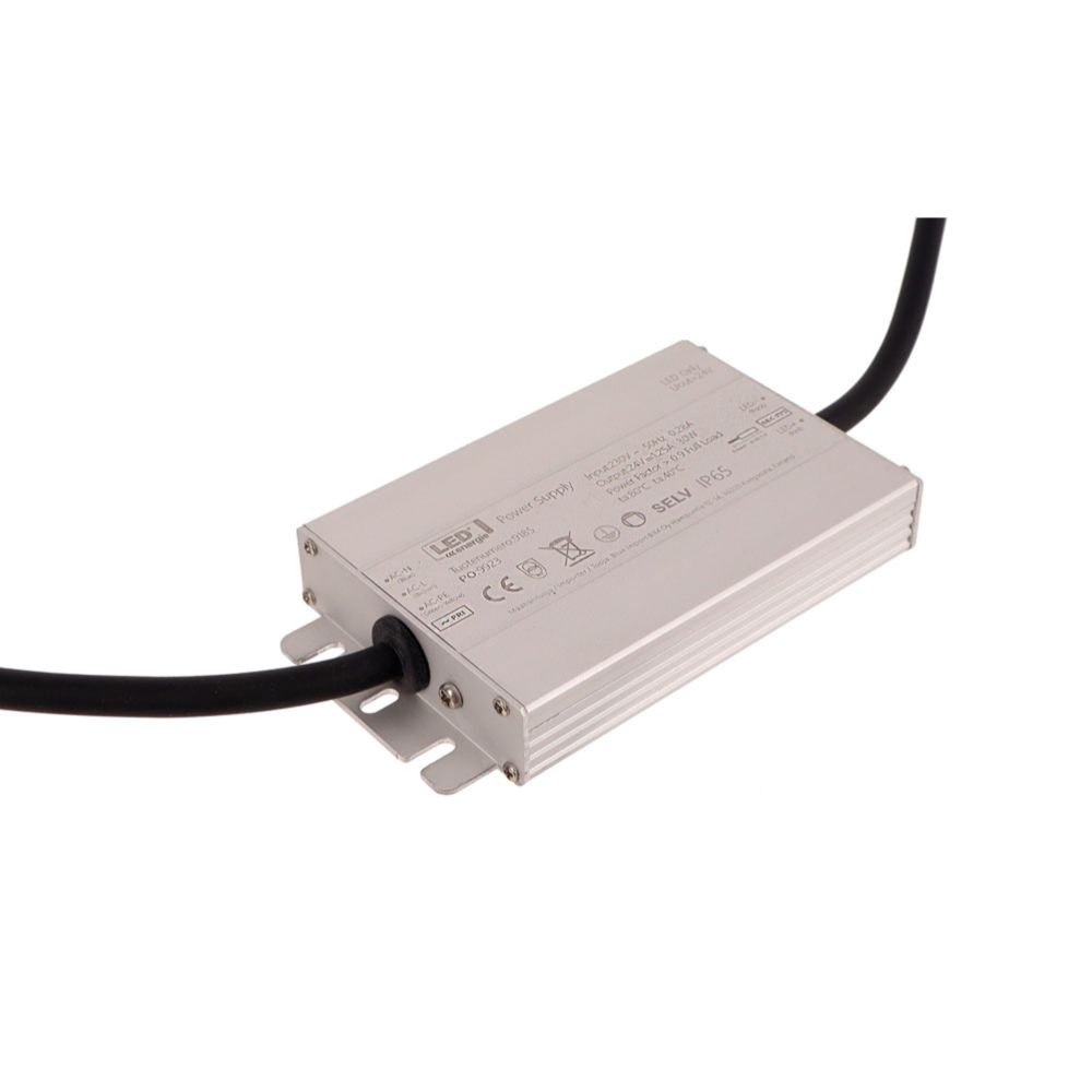 Led Energie vakiojänniteliitäntälaite 24 V 30 W, IP65 alumiinirunko