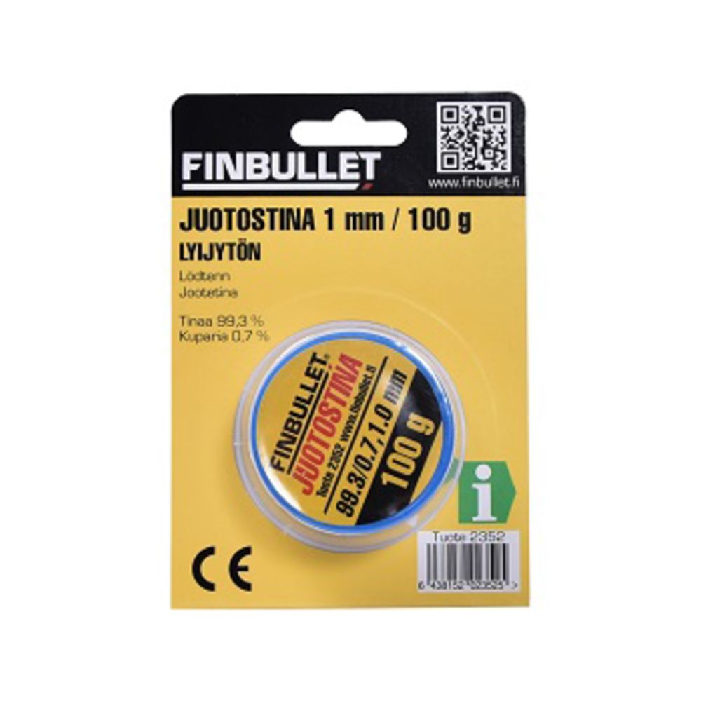 Lyijytön juotostina 1,0 mm 100 g