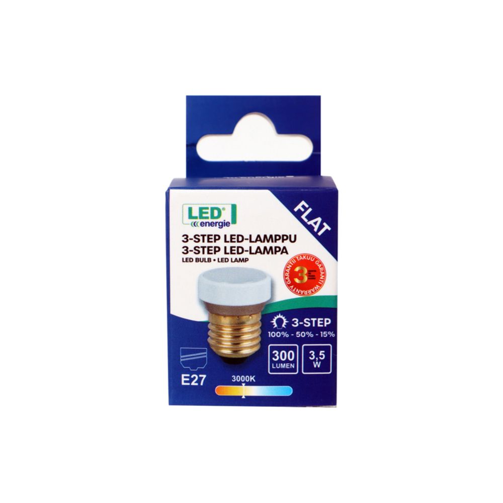 Led Energie E27 Flat lamppu 3,5 W 300 lm 3-Step 3000 K