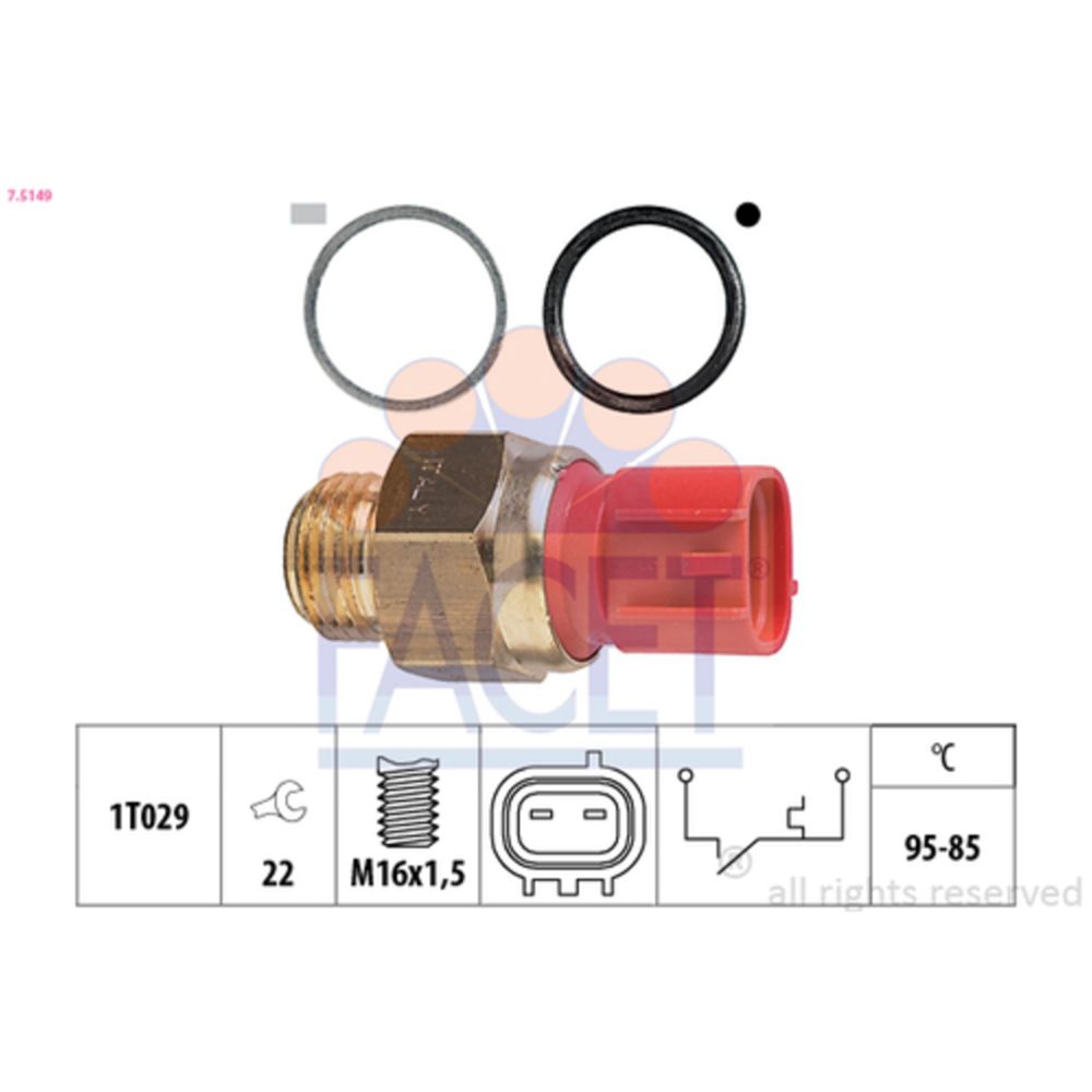 Jäähdyttimen puhaltimen lämpötilakatkaisin 13-3671
