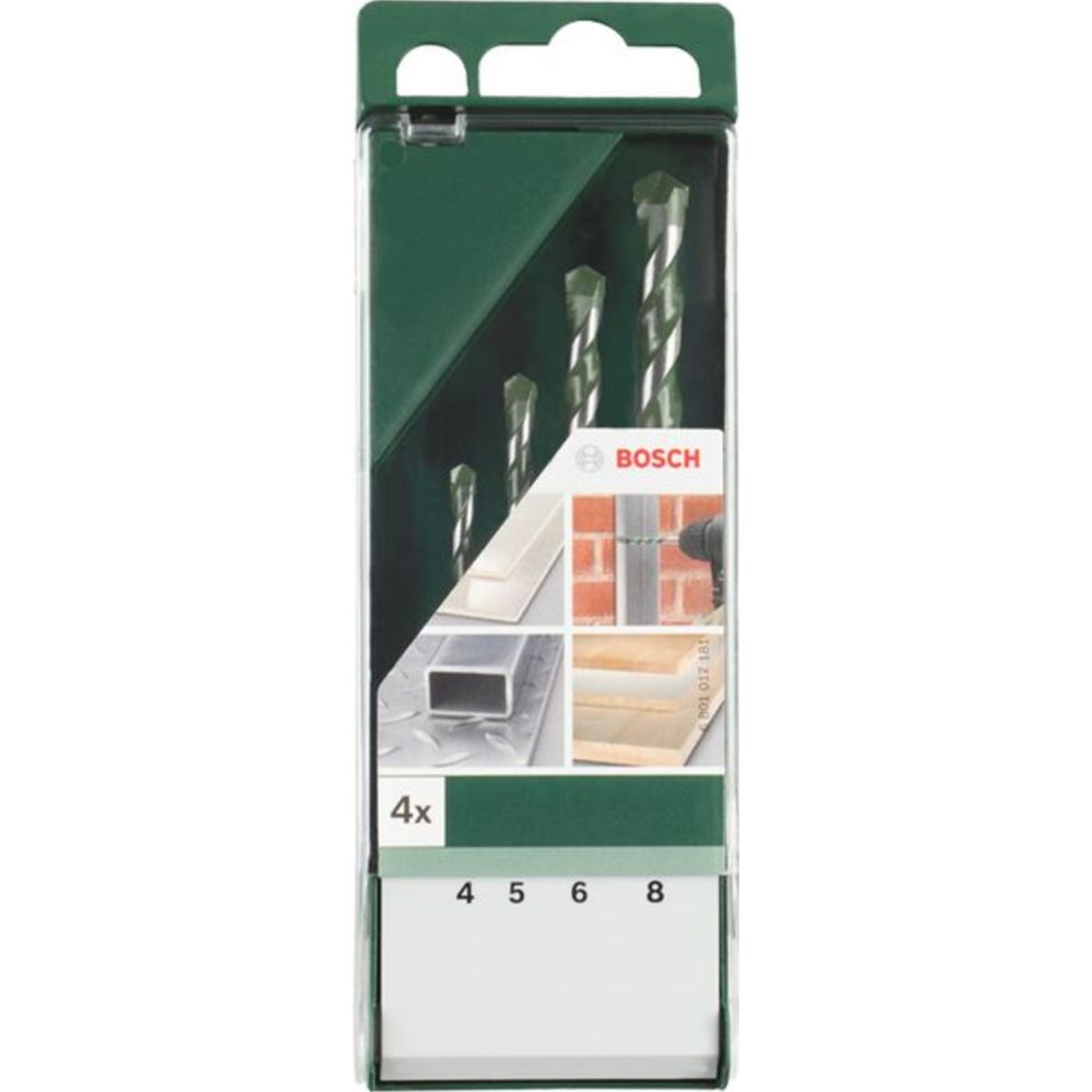 Bosch puurikomplekt 4-8 mm erinevatele materjalidele 4 osa