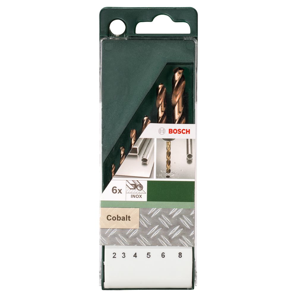 Bosch metallborrset 2/3/4/5/6/8 mm DIN 338 HSS-Co 6 st.