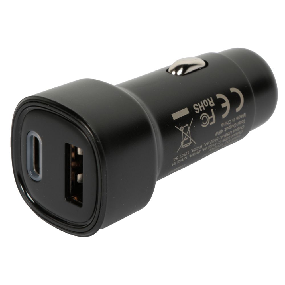 Cloudberry 4,8 A autolaadija, PD USB-C + USB-A, 48 W