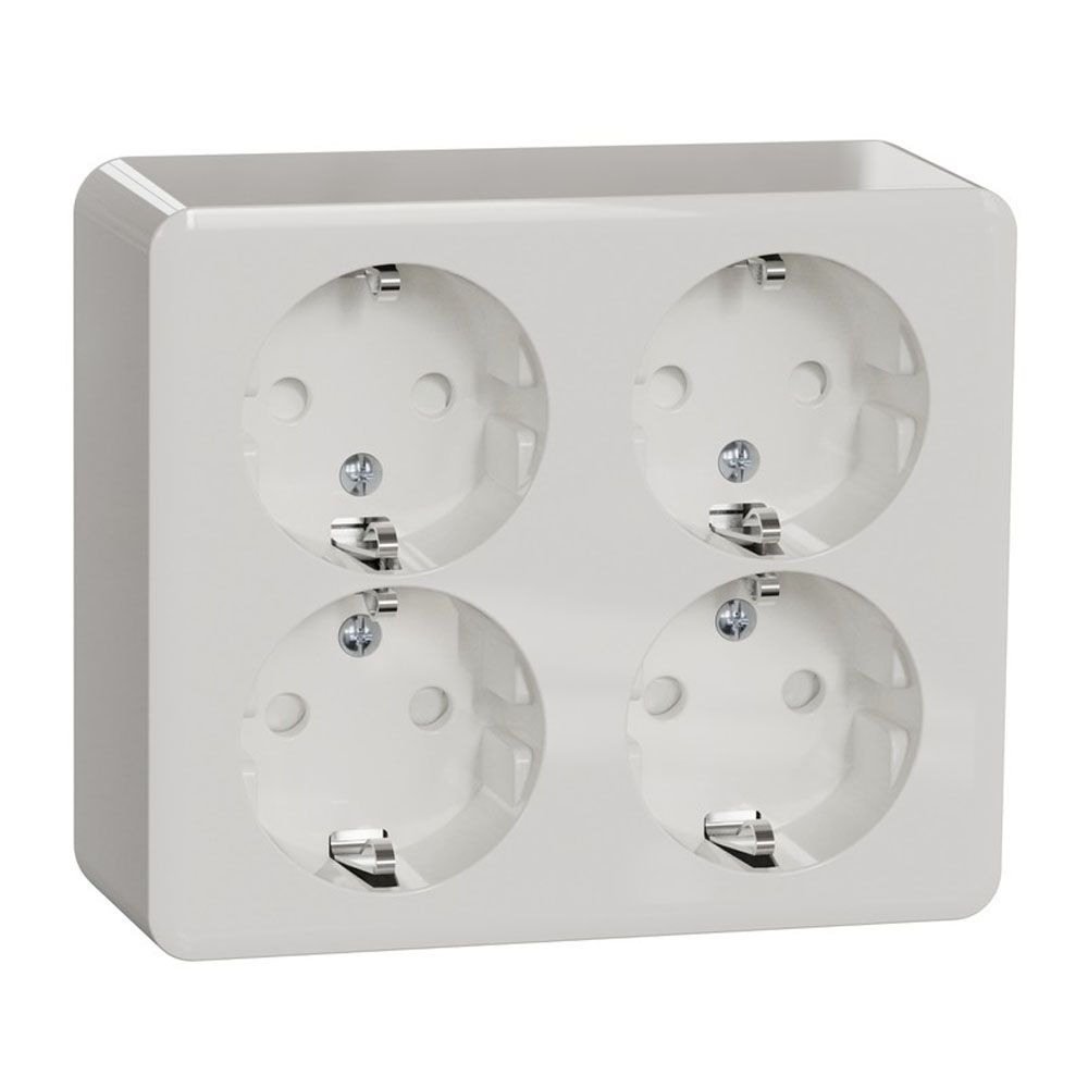 Schneider Electric Exxact 4-osainen pintapistorasia