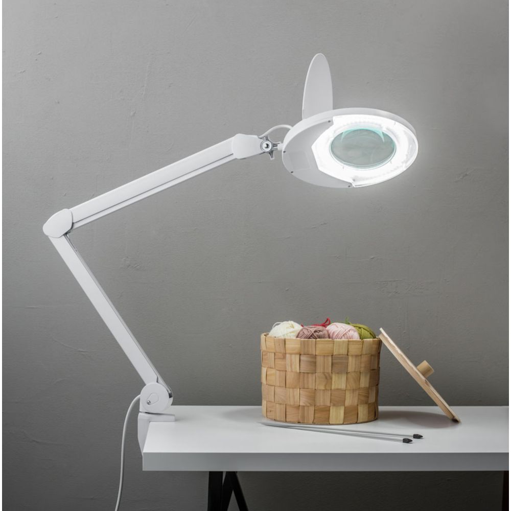 Airam Loop XL 3D skrivbordslampa med förstoringsglas 8 W 650 lm