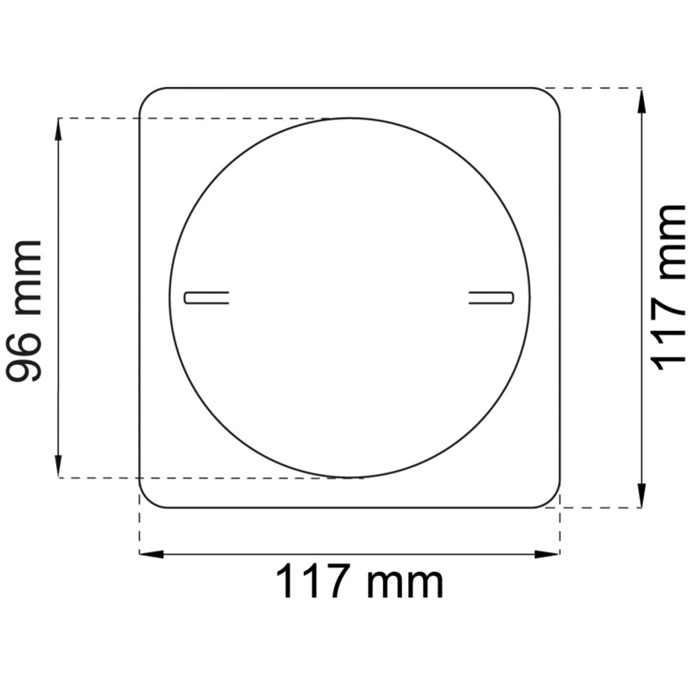 Habo tallriksventil 282 100 mm plast vit