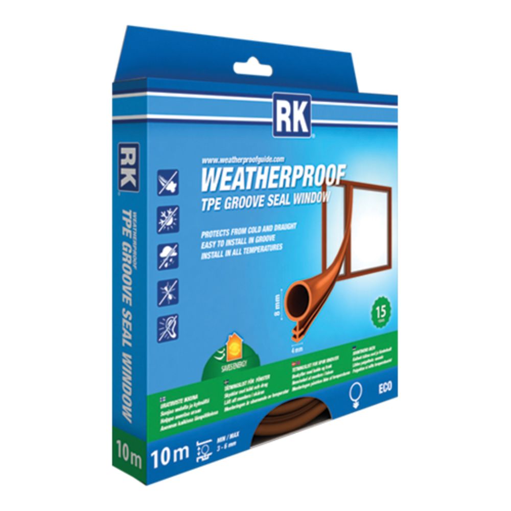RK tätningslist för fönster O-profil 8 mm x 10 m