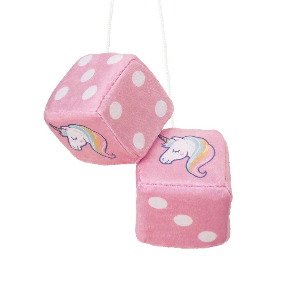 Unicorn karvased täringud 6 x 6 cm.