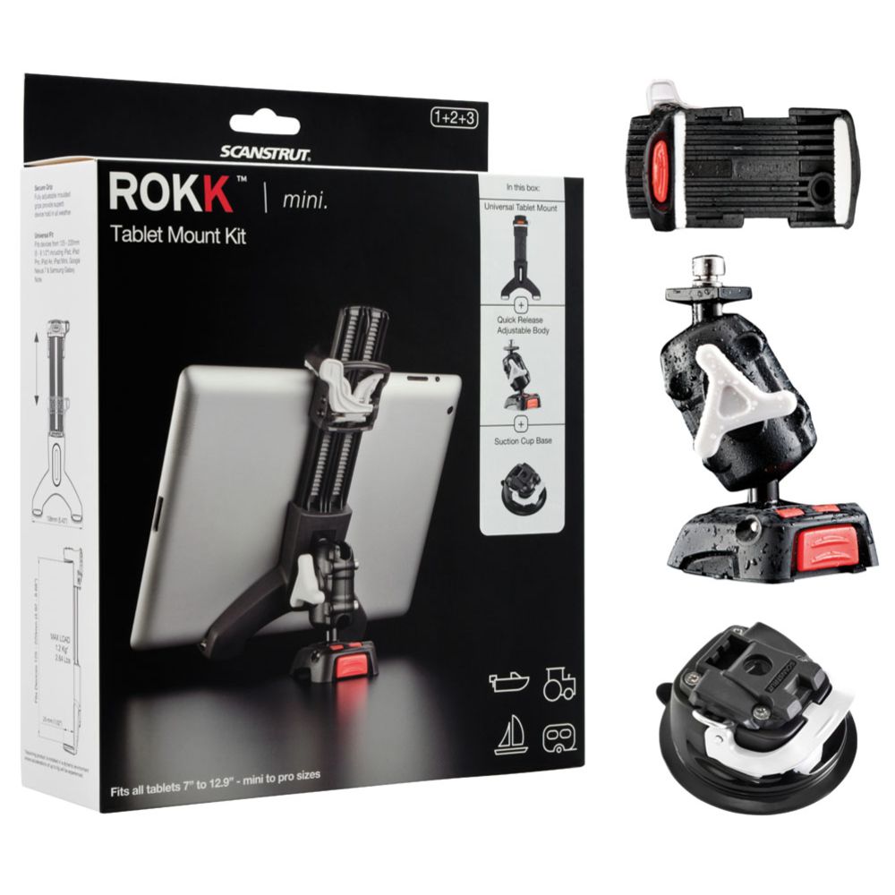 Scanstrut Rokk mini kiinnikesarja tabletille, imukuppikiinnitys