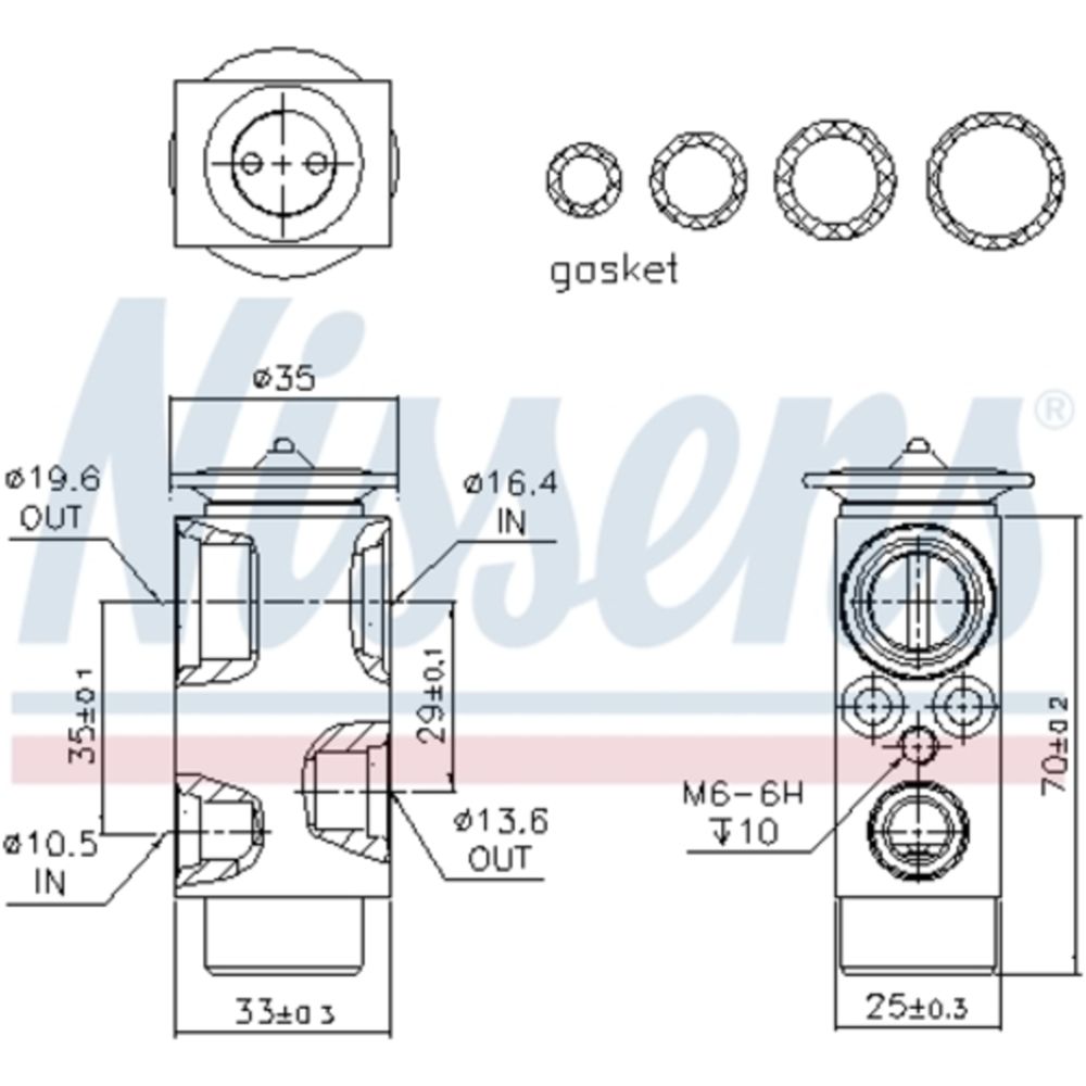 Ilmastointilaitteen paisuntaventtiili 12-00375