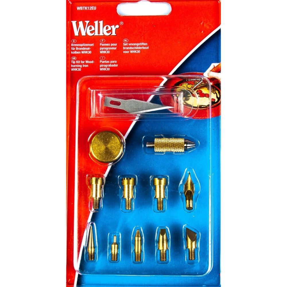 Weller® Weller® WBTK12 puidupõletuskolvi WHK30 tagavaraotsikud 12 osa