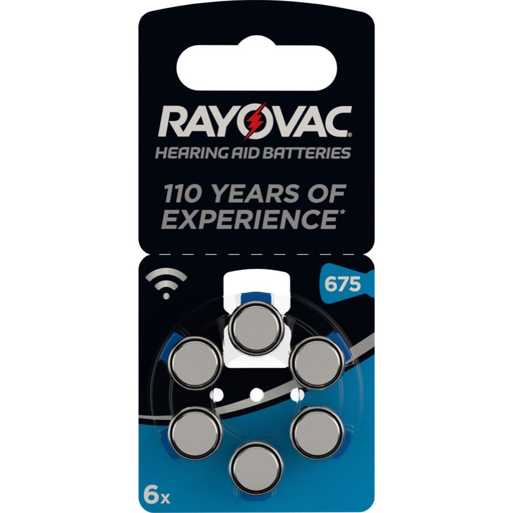 Rayovac 675 hörapparatsbatteri 6 st.
