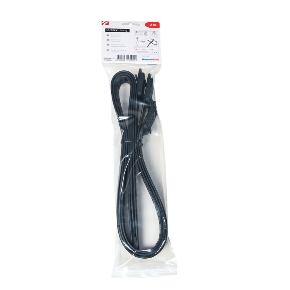 HellermannTyton Softfix XXL avatav plastvits 880 x 28 ,0 must 3 tk