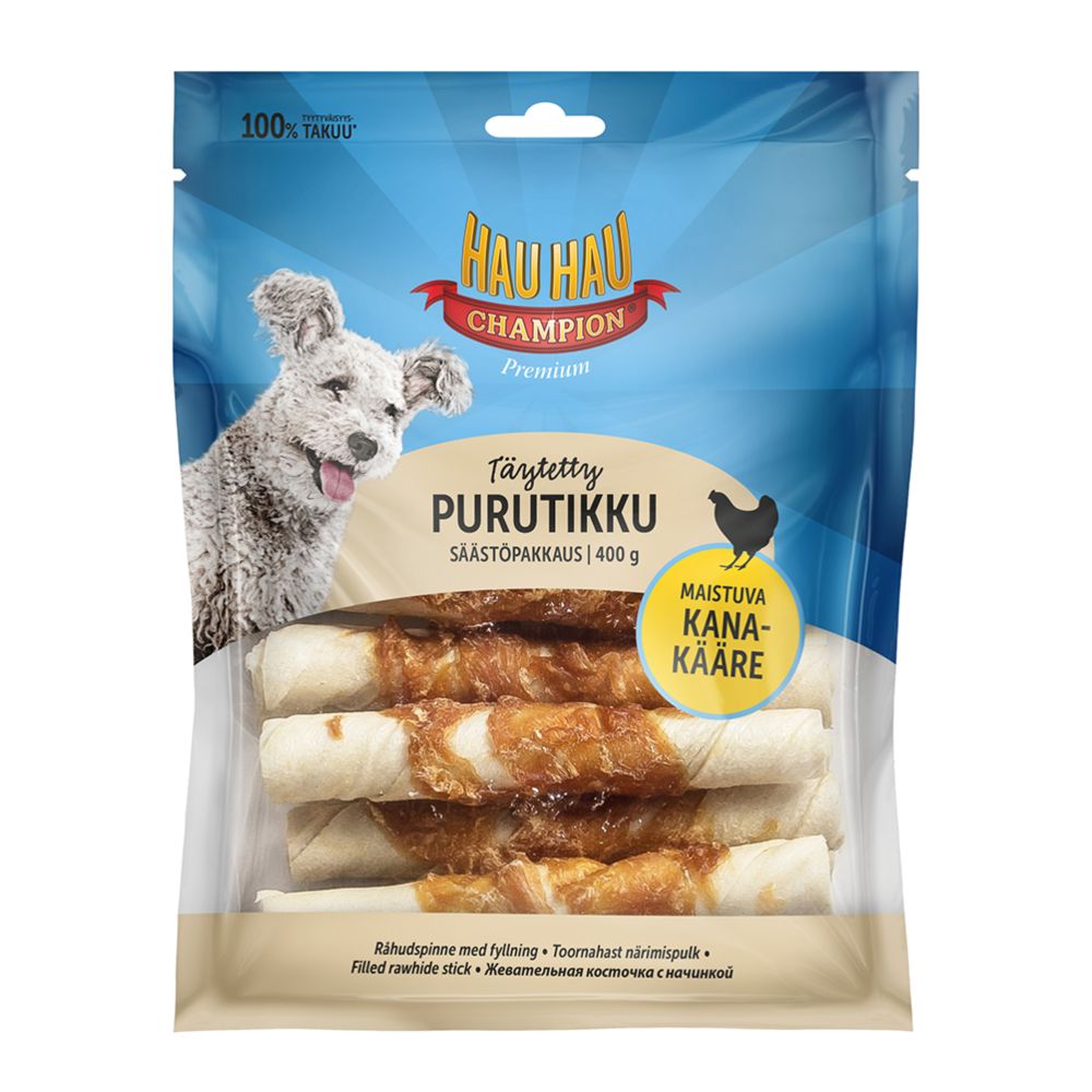 Hau-Hau Champion täidisega närimispulk 13 cm 400 g