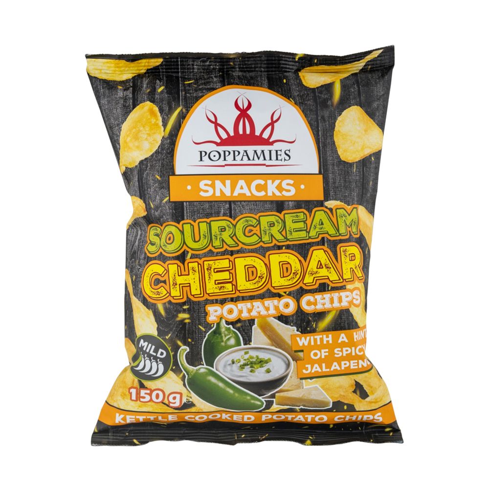 Poppamies Sourcream Cheddar perunalastut 150 g