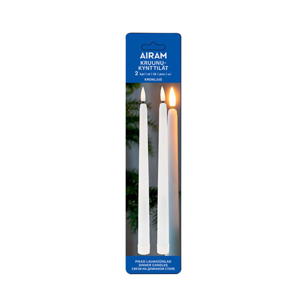 Airam LED-kronljus med timer 2 st.