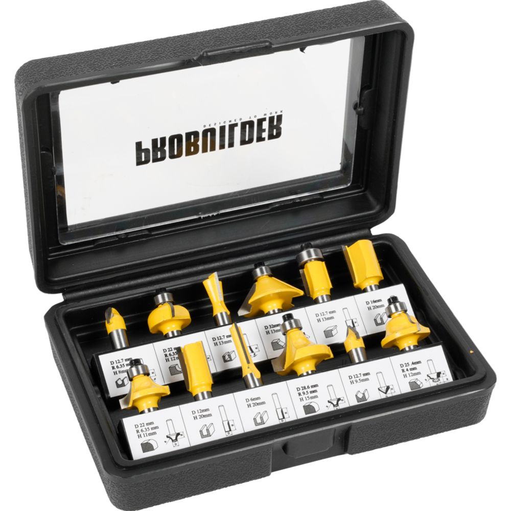 Probuilder fräsbitsset 8 mm 12 st.