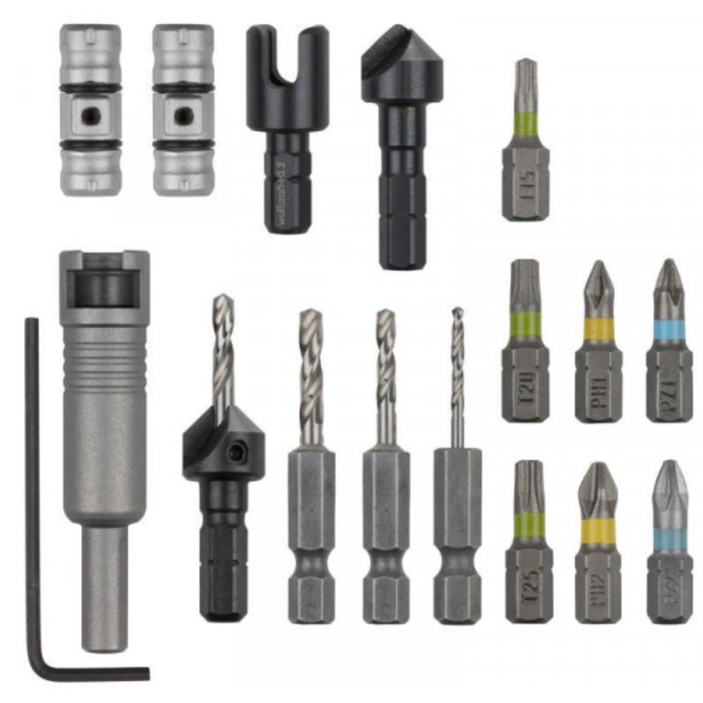 Wolfcraft® Flipbit-komplekt kõik-ühes 16 osa
