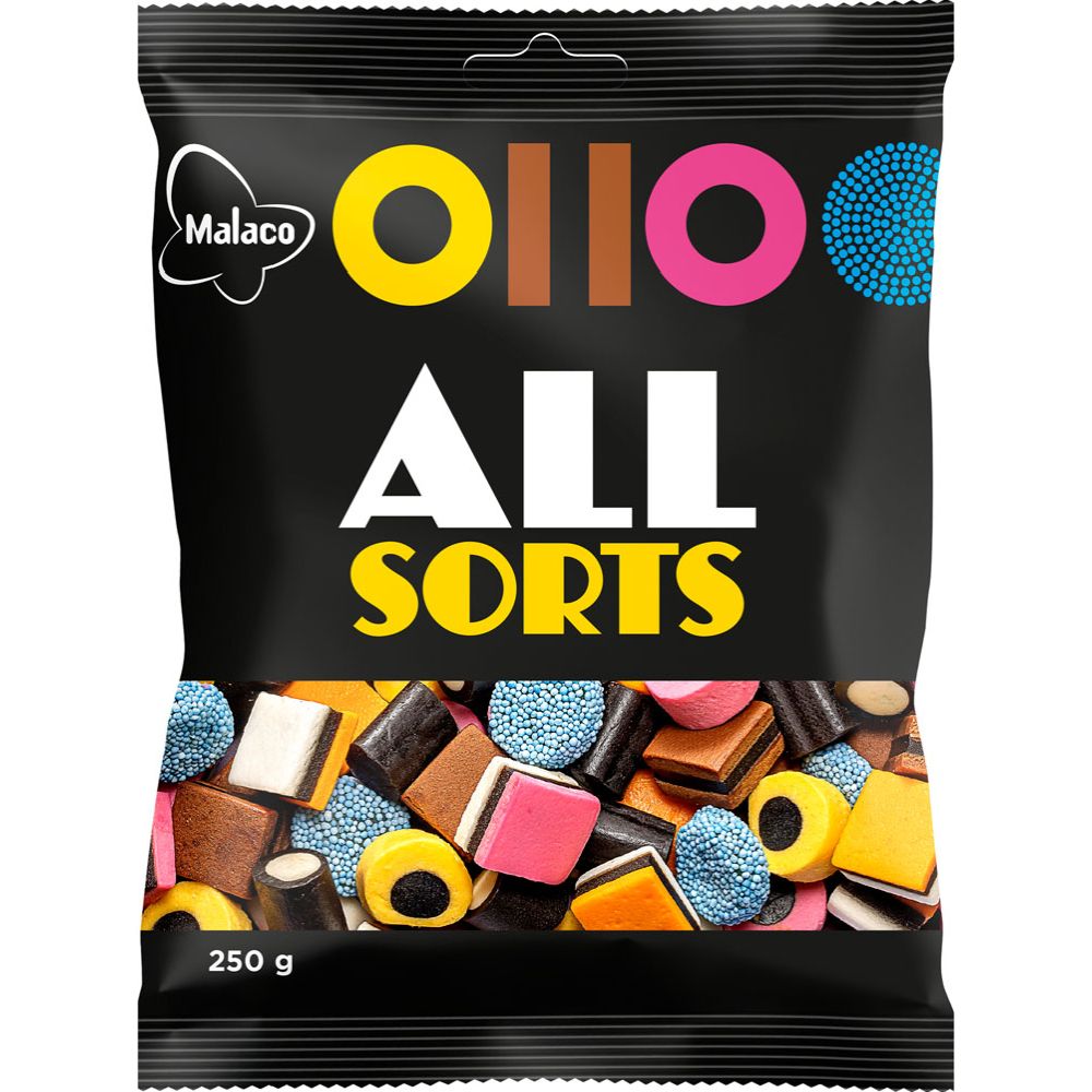 Malaco Allsorts lakritsisekoitus 250 g