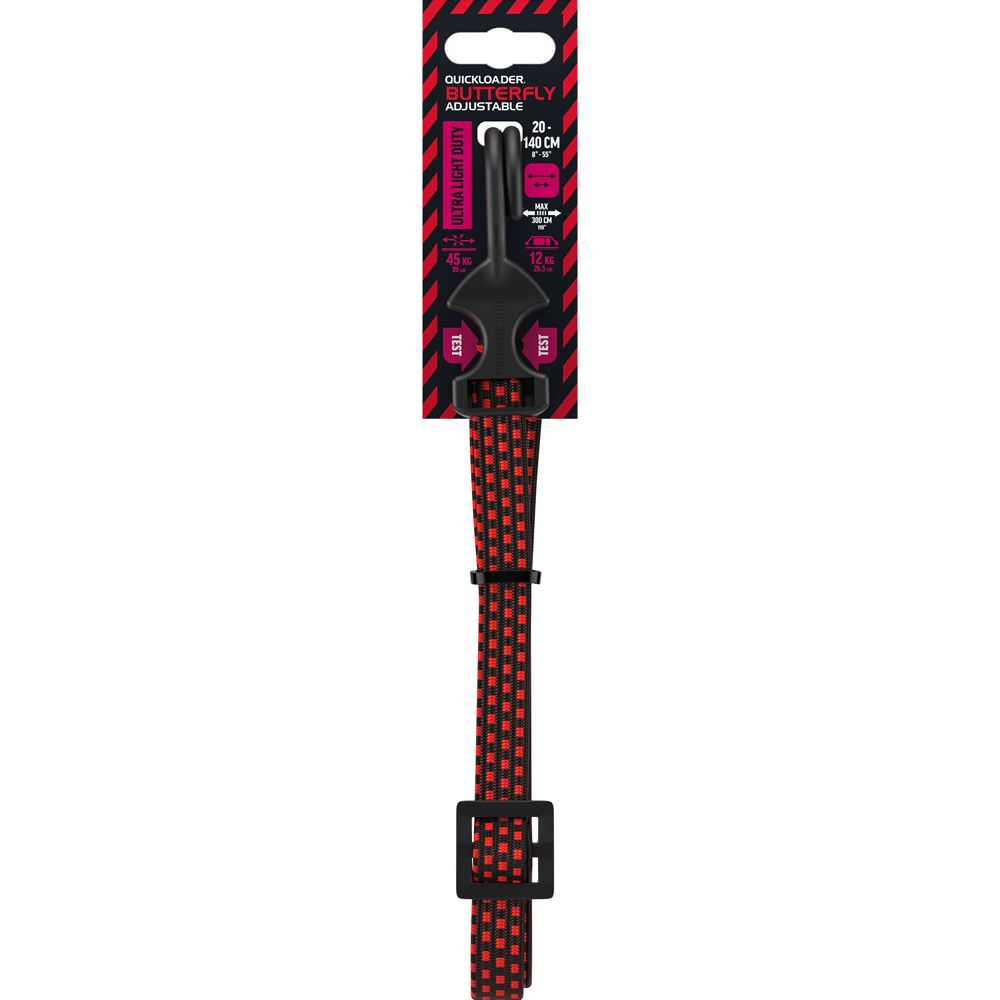 Quickloader justerbart bagagestropp med säkerhetsgrepp 40–140 cm