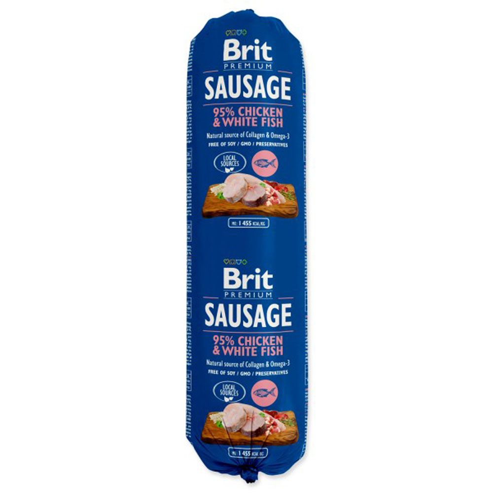 Brit Premium korv kyckling-vit fisk 800 g