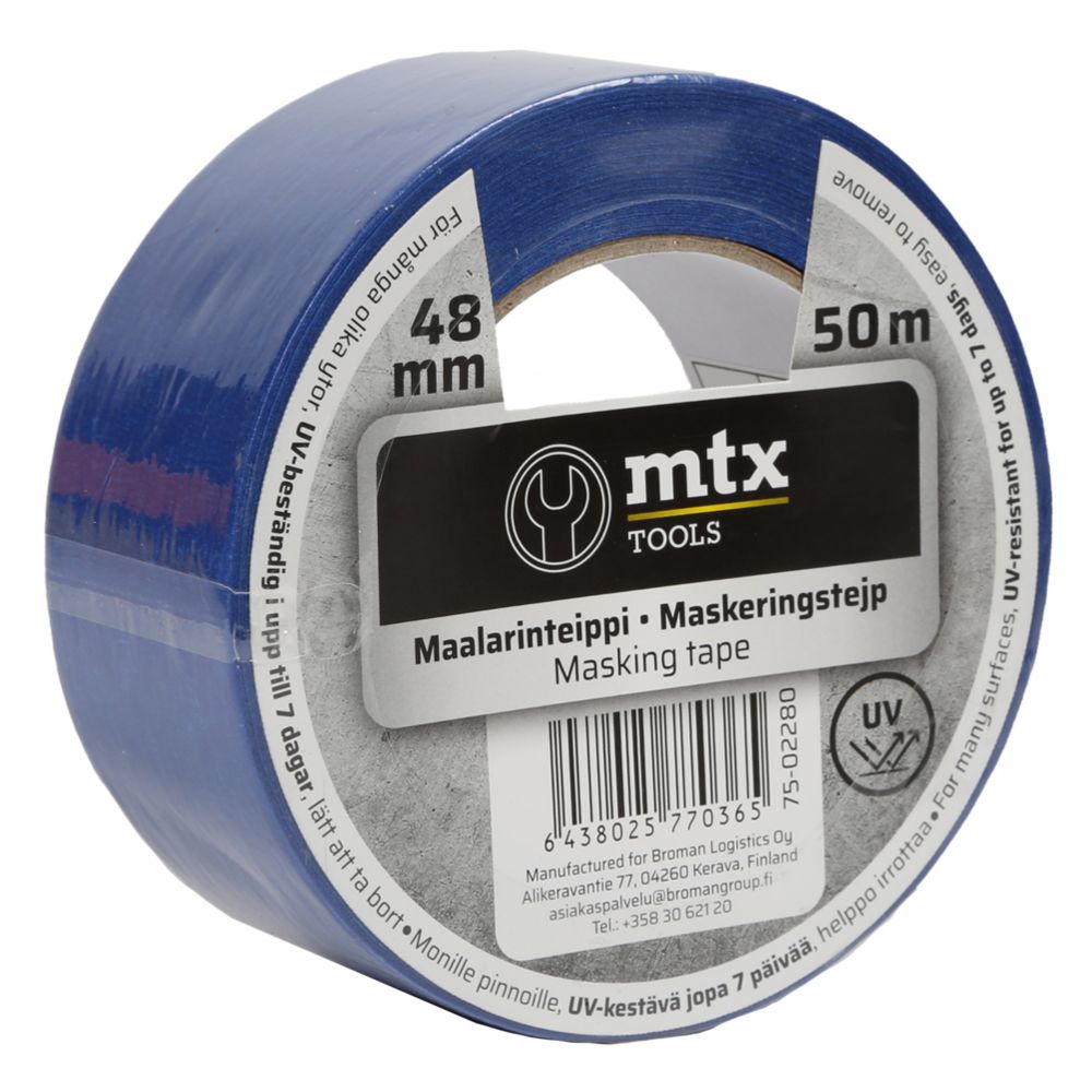 MTX maalarinteippi UV-kestävä 48 mm x 50 m sininen