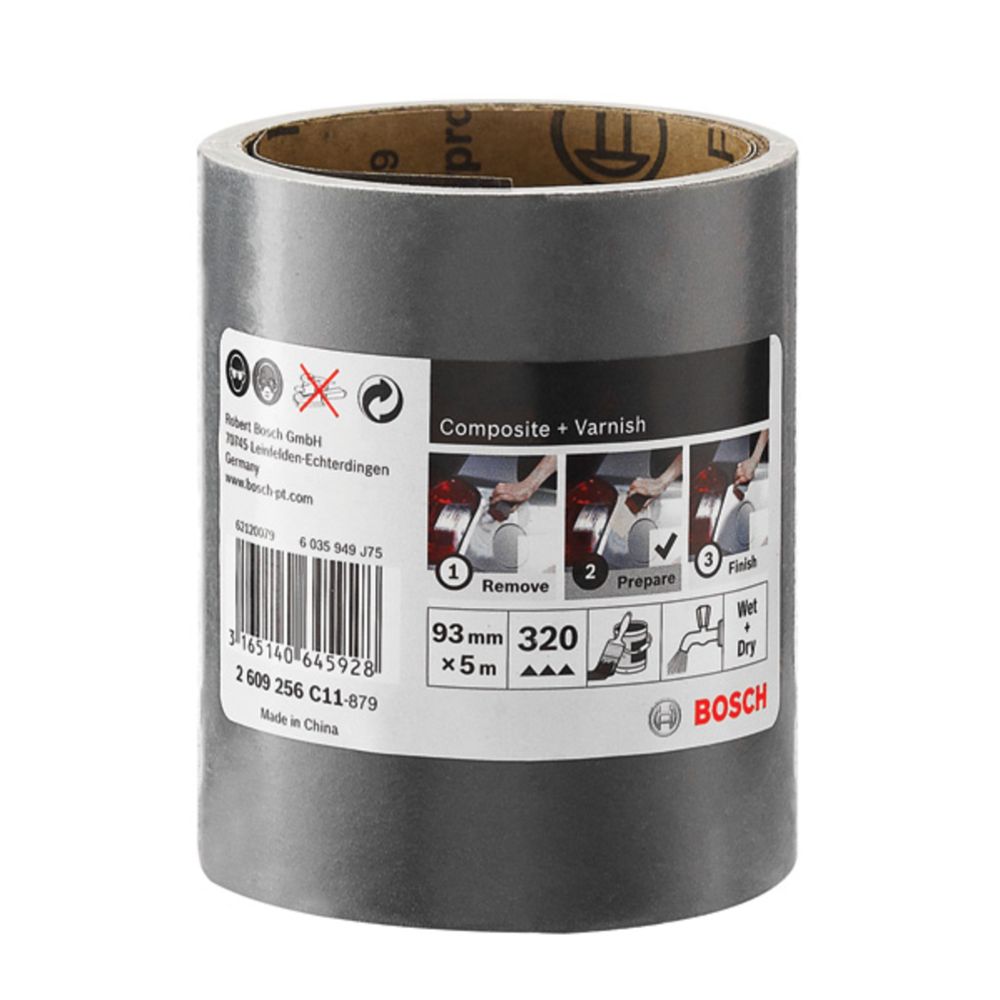 Bosch hiomapaperirulla vesi- ja kuivahiontaan 93 mm 5 m K320