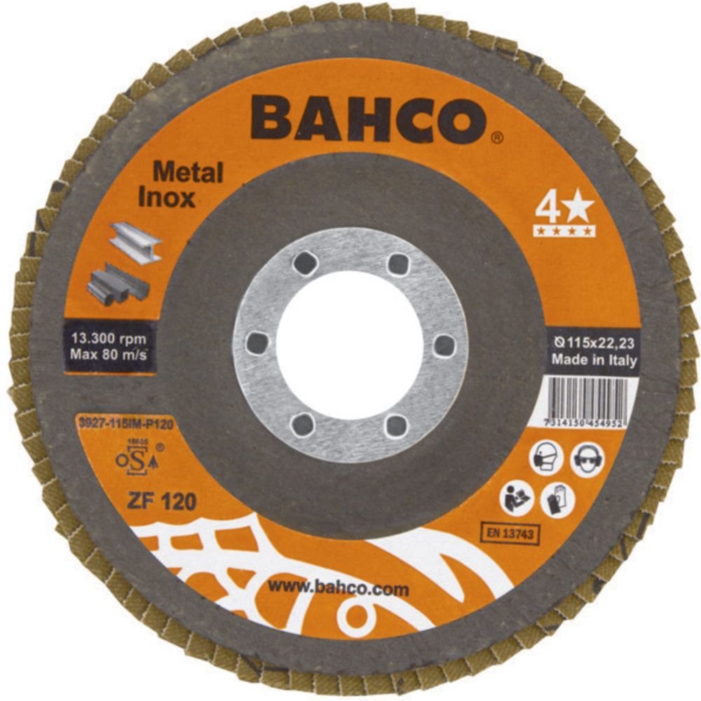 Bahco 3927-115IM-P120 lamellslipskiva rak 115 mm P120