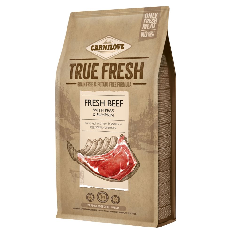 Carnilove True Fresh nauta kuivaruoka aikuisille koirille 4 kg