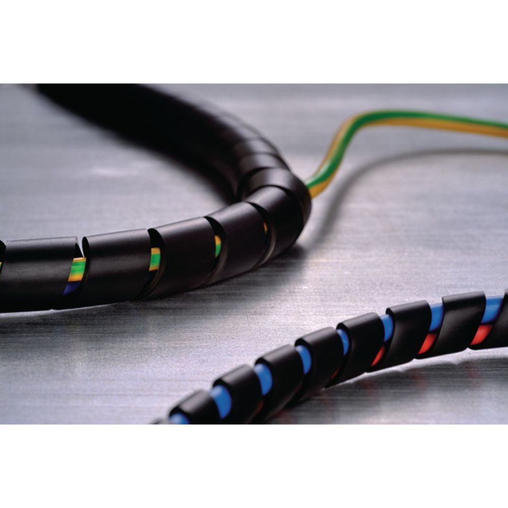 HellermannTyton SBPE juhtmespiraal, must, 10—100 mm, 5 m