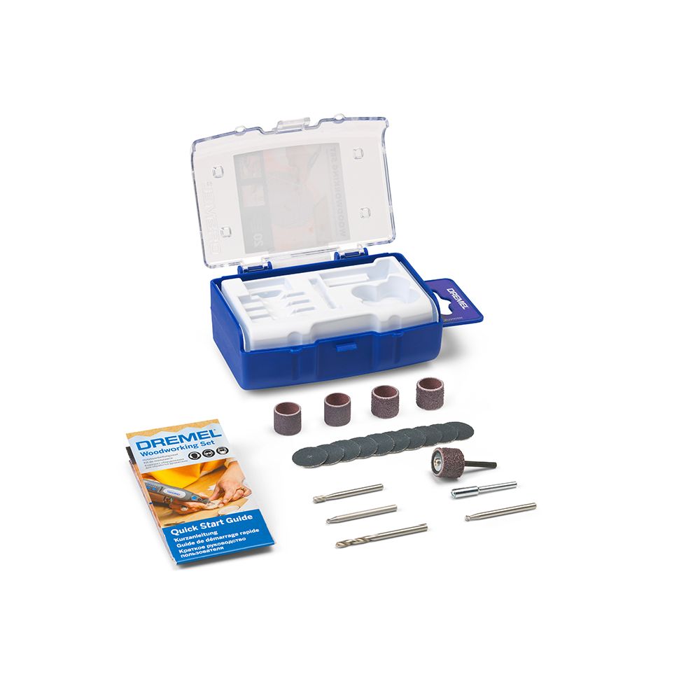Dremel 681 universaaltarvikute komplekt puidu töötlemiseks 20 osa