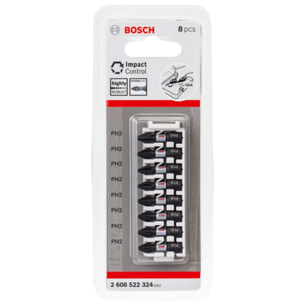 Bosch Impact ruuvauskärki iskevään koneeseen Ph2 25 mm 8 kpl