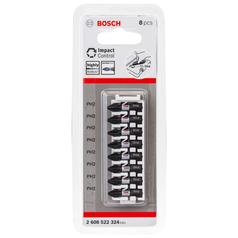 Bosch Impact kruviotsik lööktrellile Ph2 25 mm 8 tk