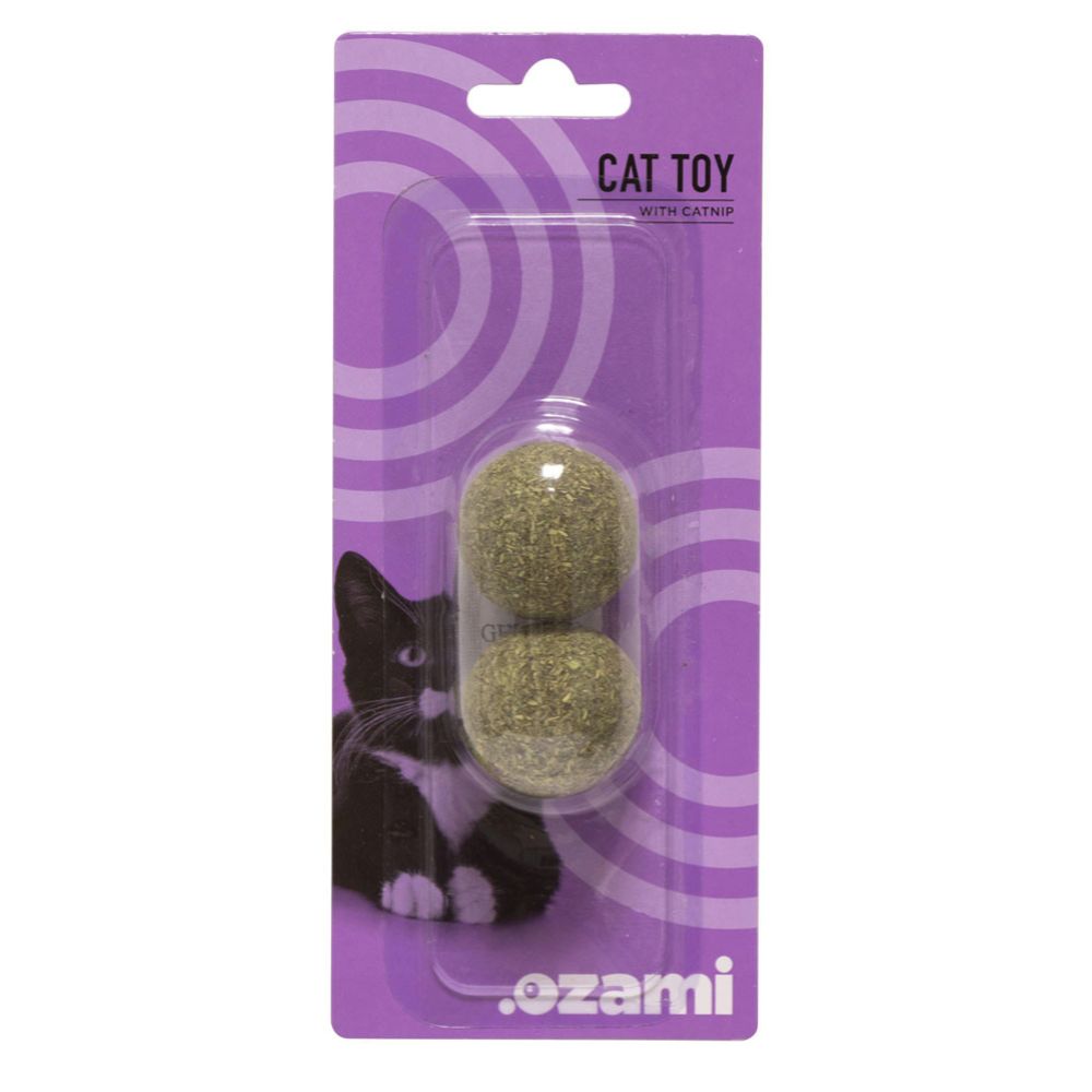 Ozami Catnip Boll kattleksak 2 st. 3,5 cm