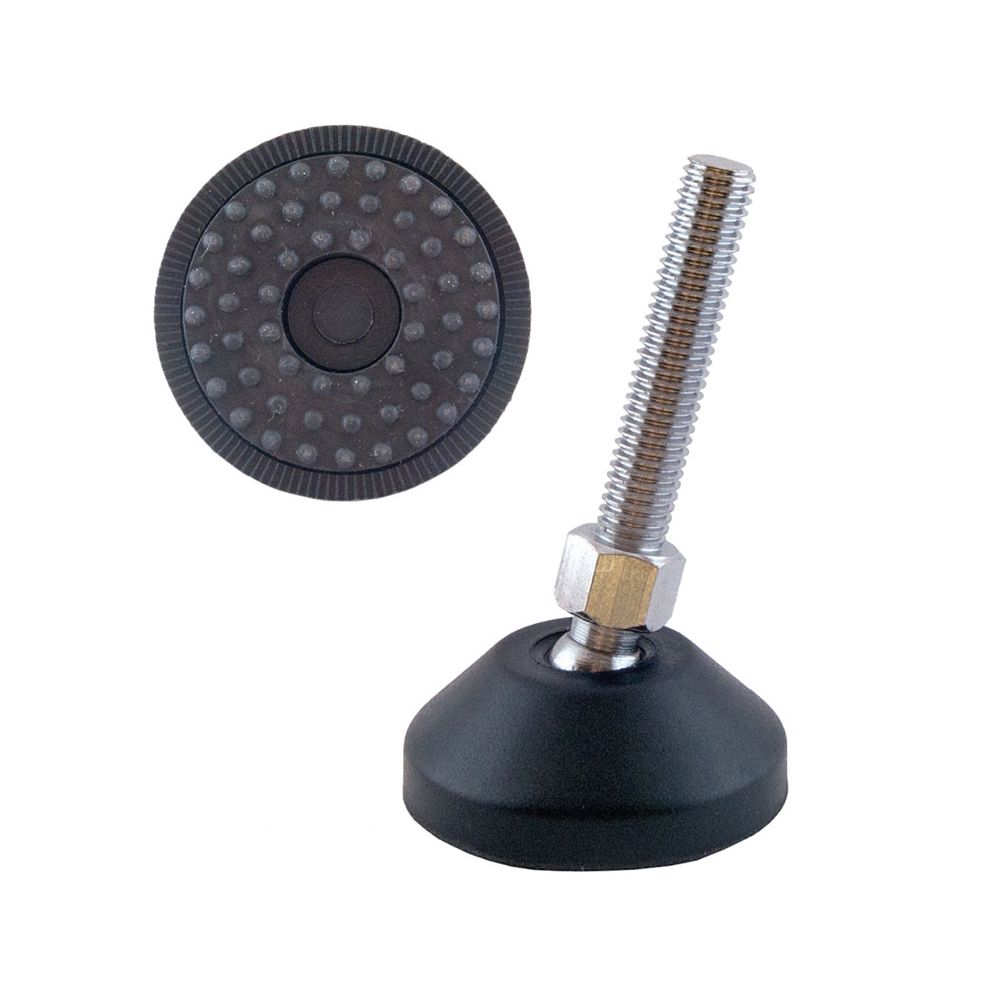 Pisla justerbart möbelben med gummi M8 x 30 mm 2 st.