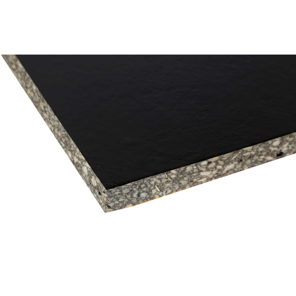 Meluton PUR-T110 grovpressad ljudisolering med mattsvart PU-yta 3 x 50 x 100 cm