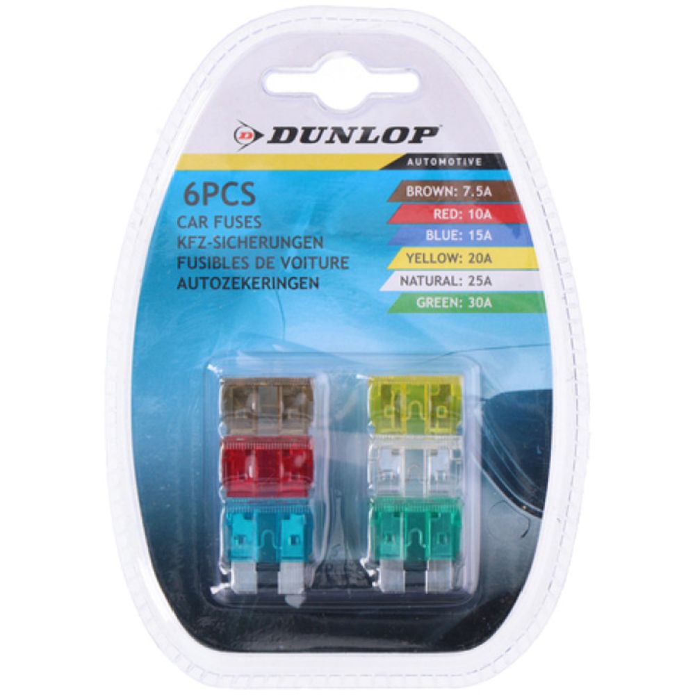 Dunlop laattasulakesarja 7,5 - 30 A 6 kpl