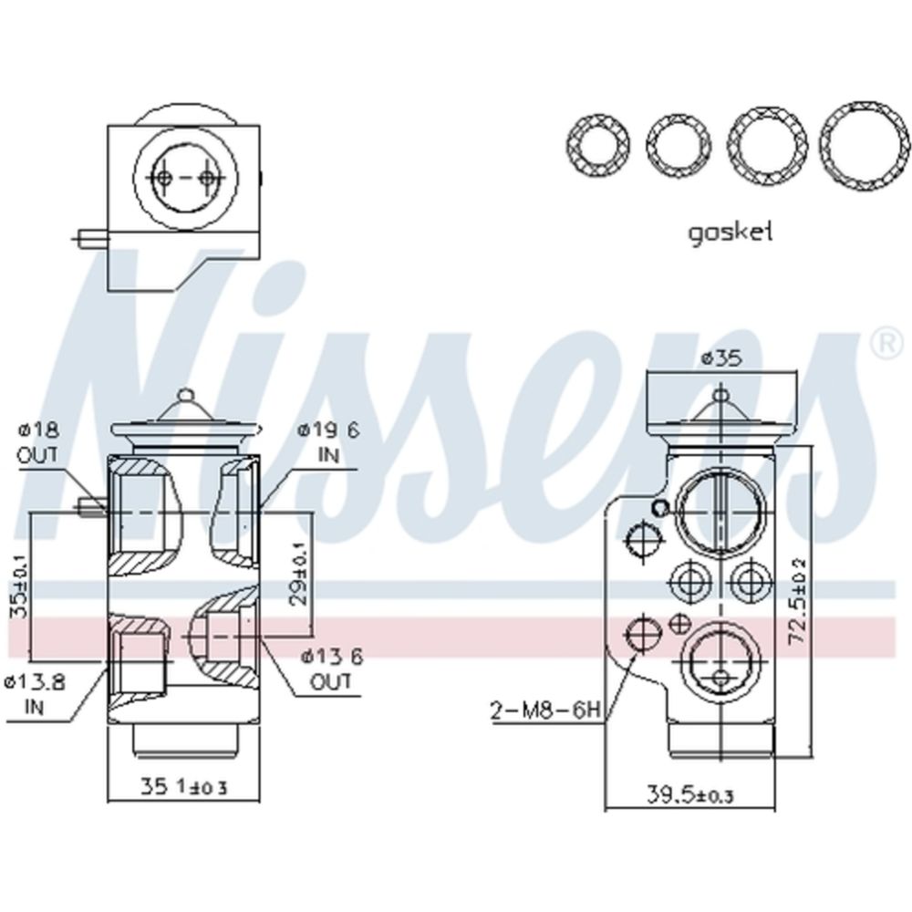 Ilmastointilaitteen paisuntaventtiili 12-00387