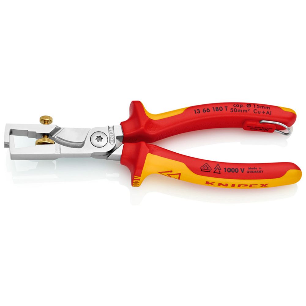 Knipex® 13 66 180 T StriX® VDE avisoleringstång med kabelsax 180 mm, fallskyddad