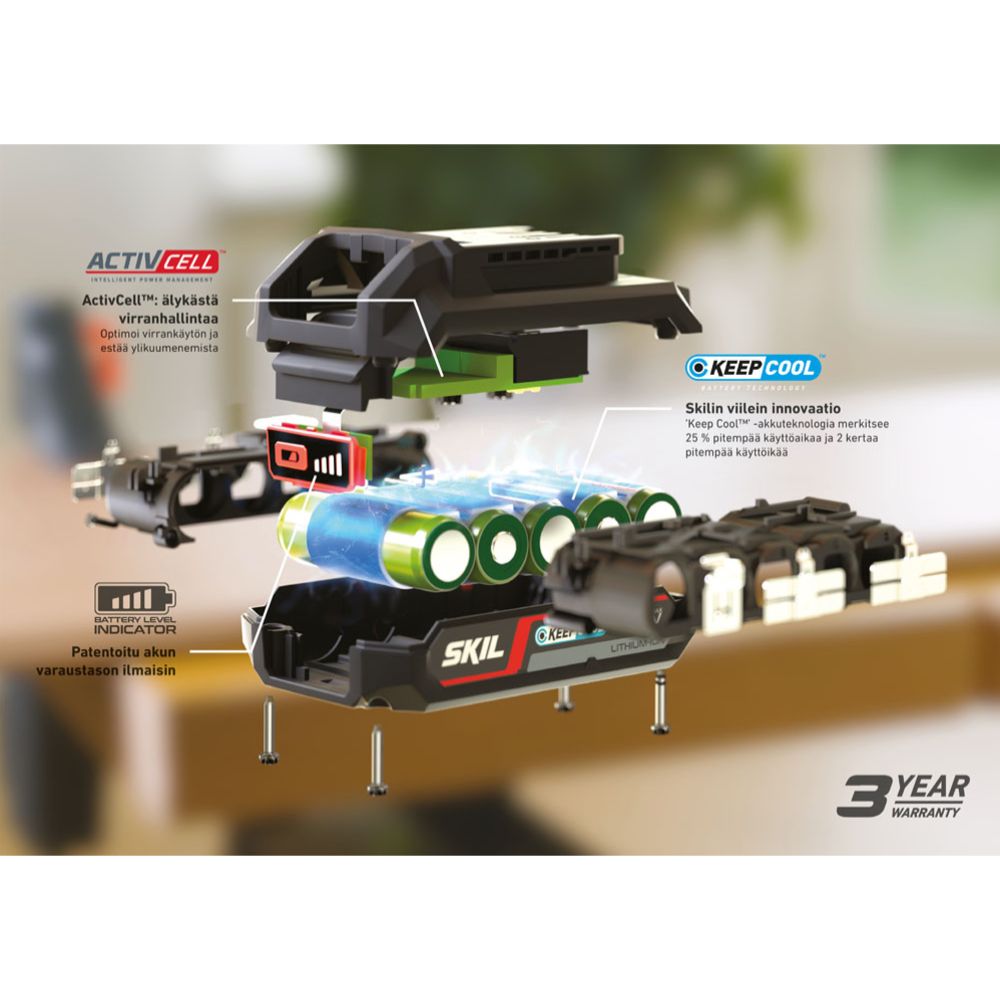 Skil 3115BA 2 x 4,0 Ah aku ja kiirlaadija 3127 AA