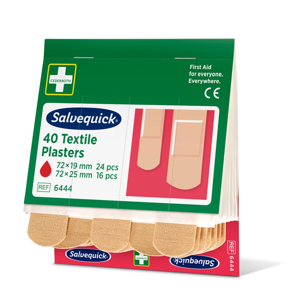 Salvequick kangaslaastari 6x40 kpl täyttöpakkaus