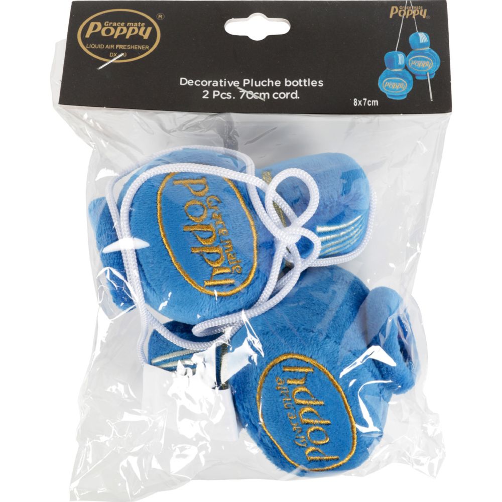 Grace Mate Poppy Pluche Bottle karvanopat 7 cm sininen