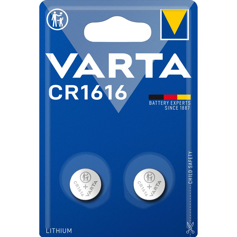 VARTA CR1616 knappcellsbatteri, 2 st.