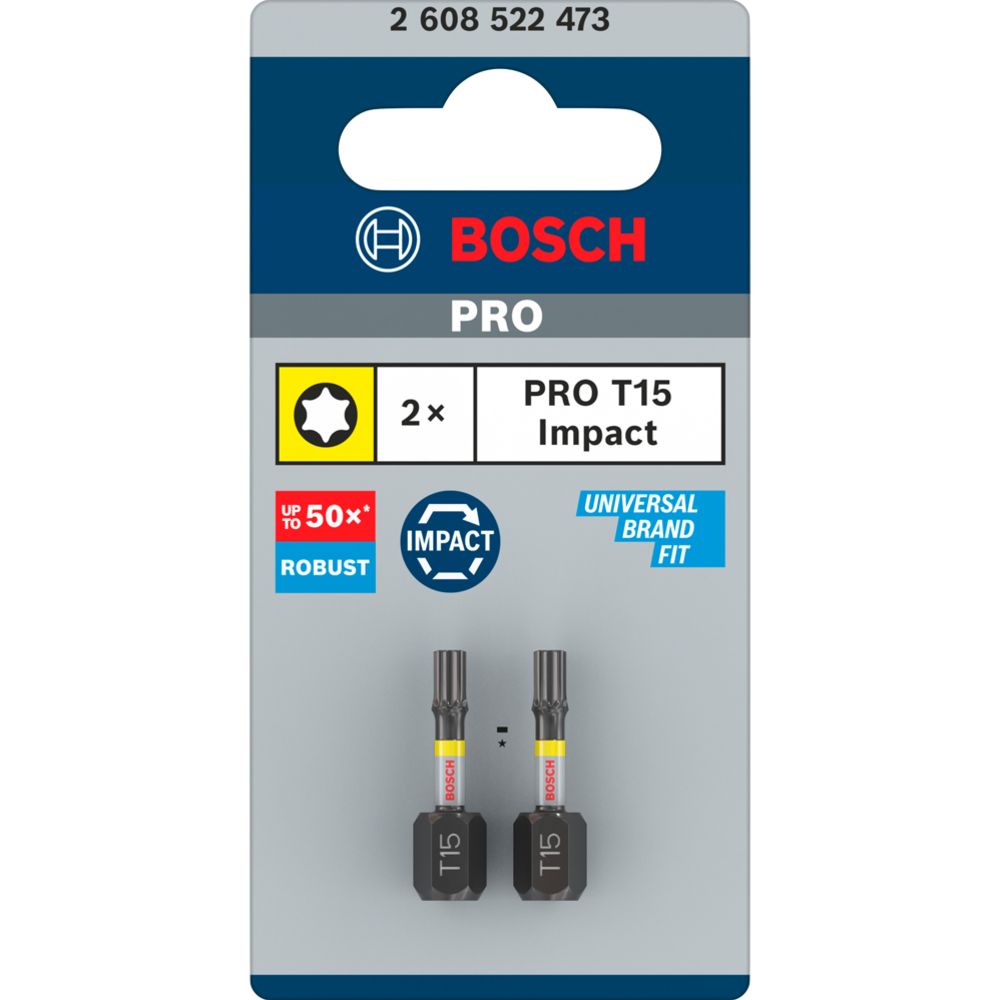 Bosch T löögikruvikeeraja otsik T15 25 mm 2 tk